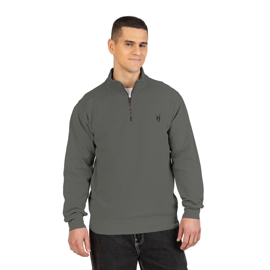 Embroidered Quarter-Zip Sweatshirt — Casual/Golf