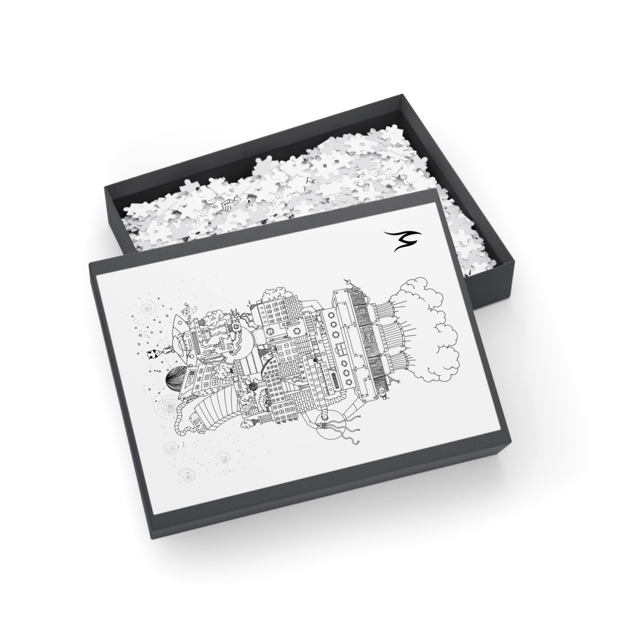 Cityscape Coloring Puzzle
