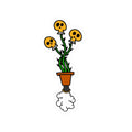 Skull Flower Pot Sticker
