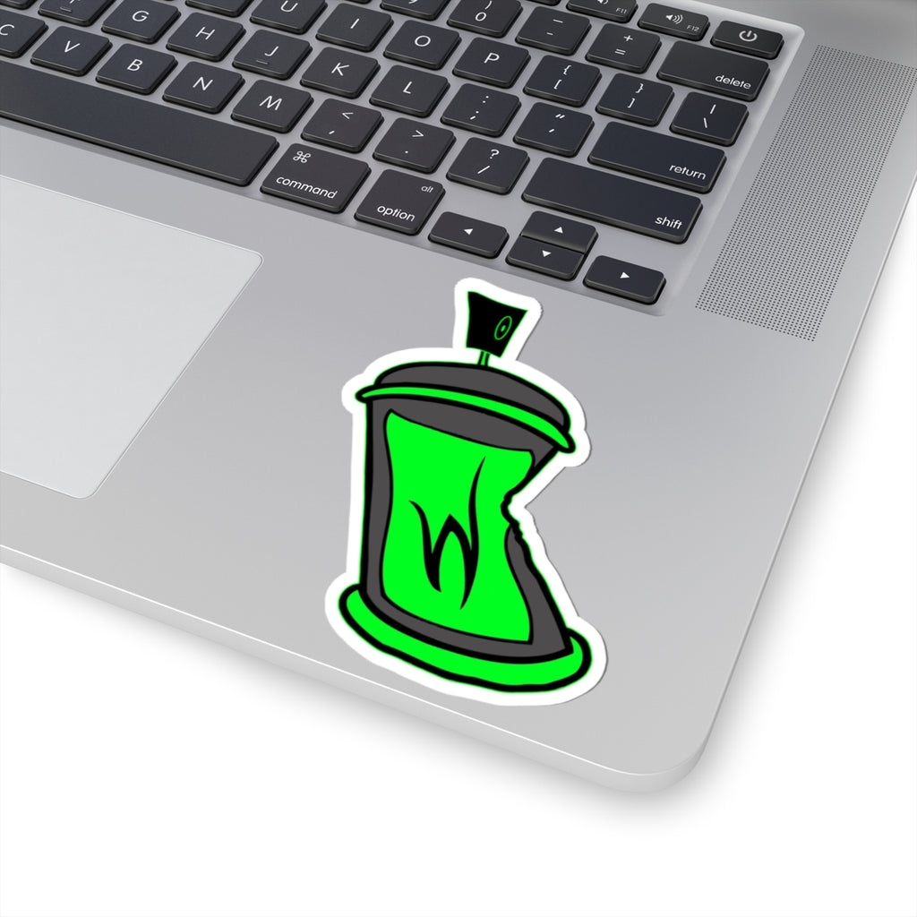 Writhen Green Spray Can Kiss-Cut Sticker