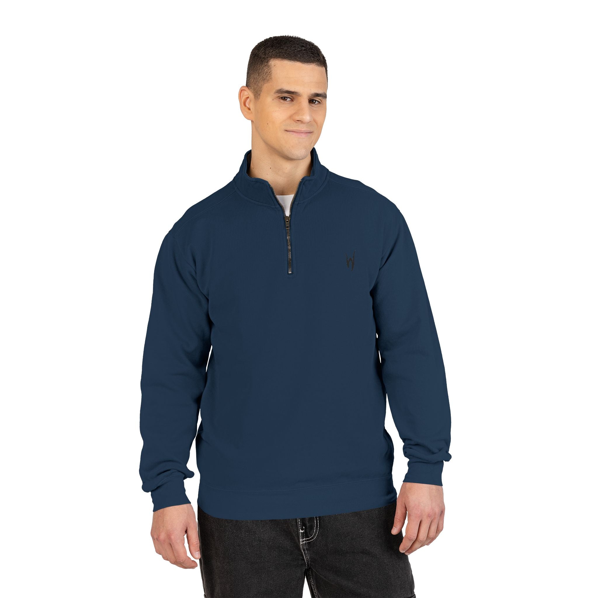 Embroidered Quarter-Zip Sweatshirt — Casual/Golf