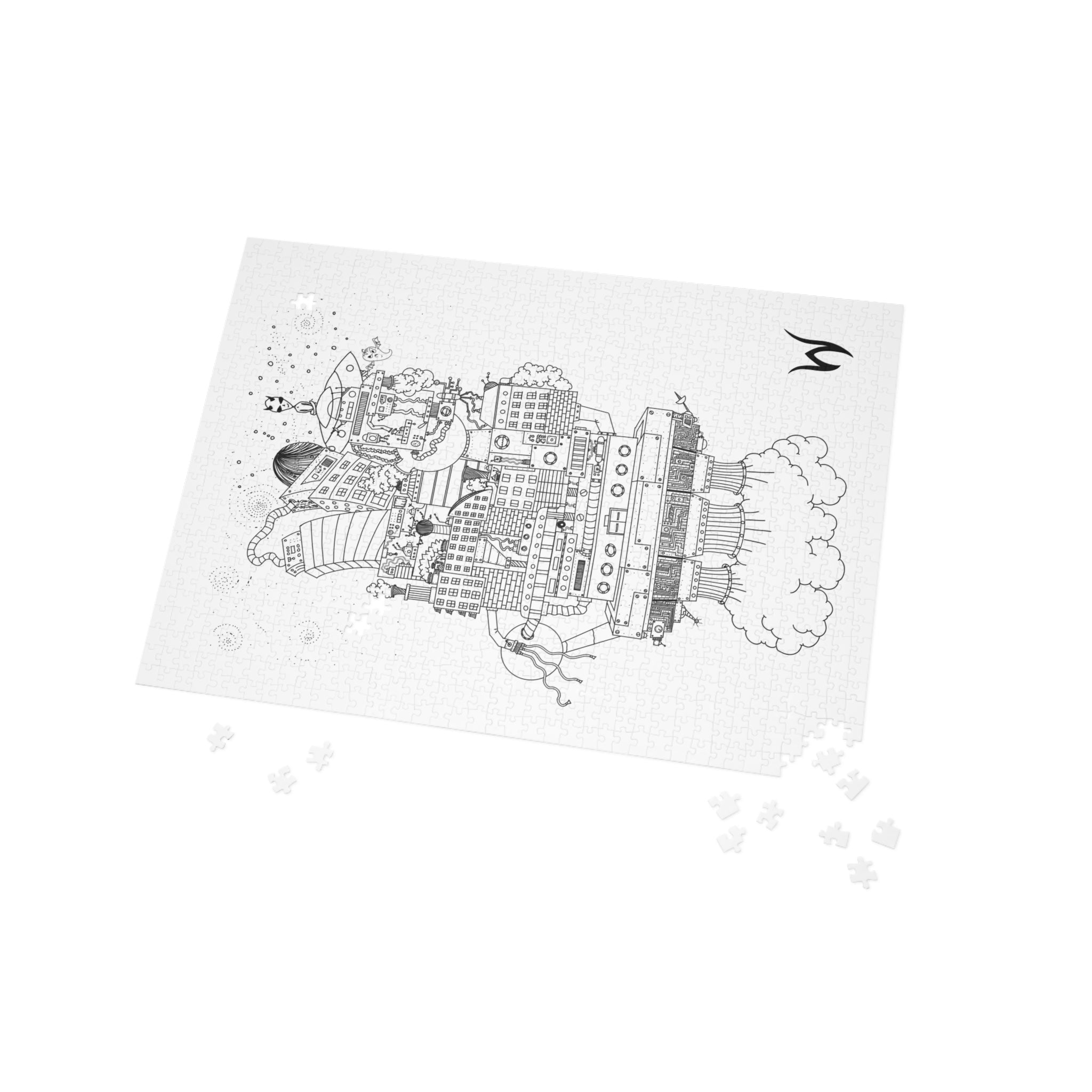 Cityscape Coloring Puzzle