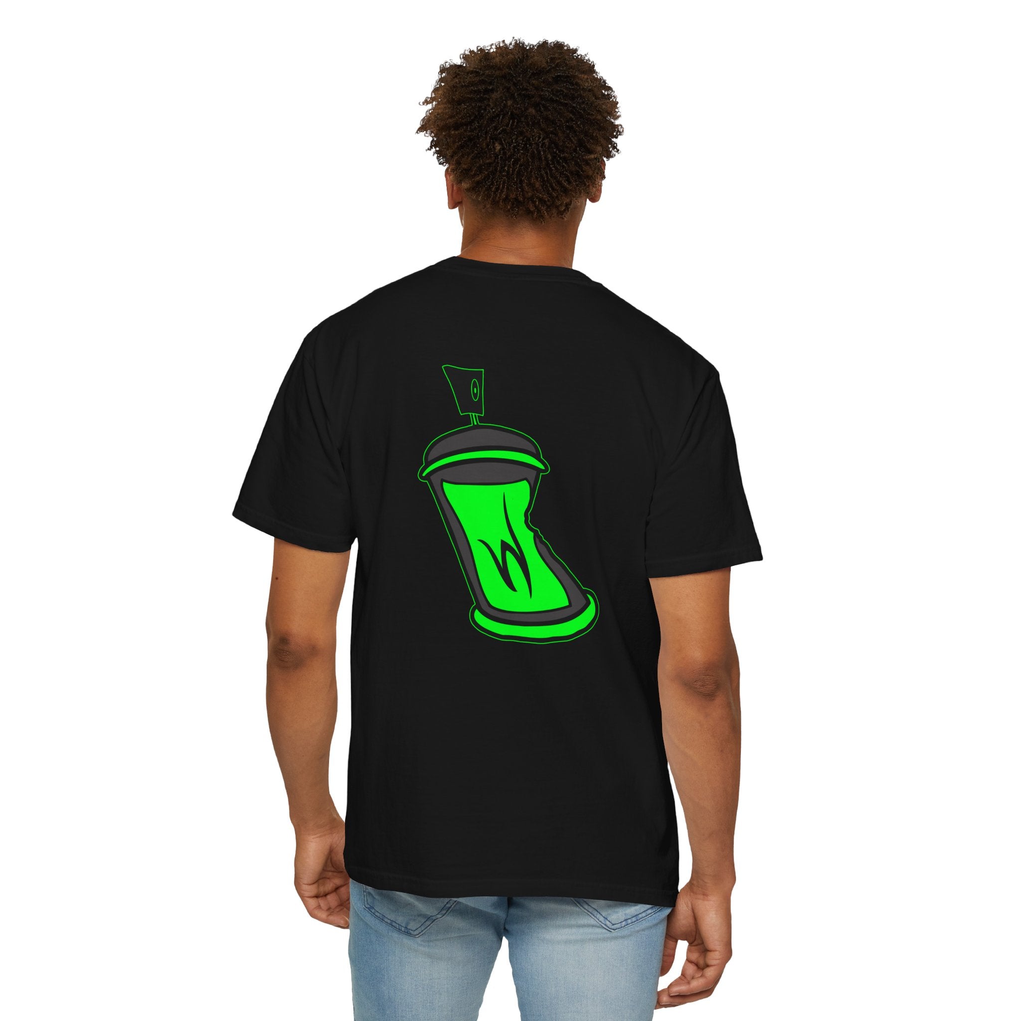Writhen Spray-Can GREEN T-Shirt — Neon Green Graffiti Streetwear Tee