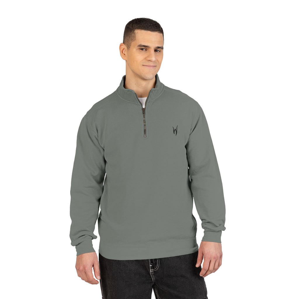 Embroidered Quarter-Zip Sweatshirt — Casual/Golf