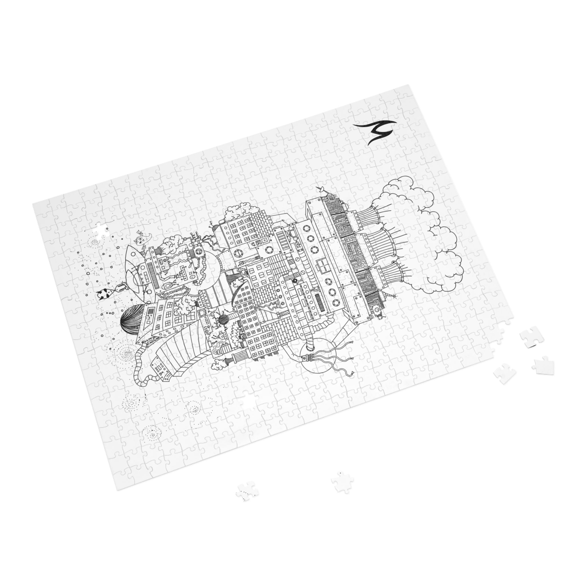 Cityscape Coloring Puzzle