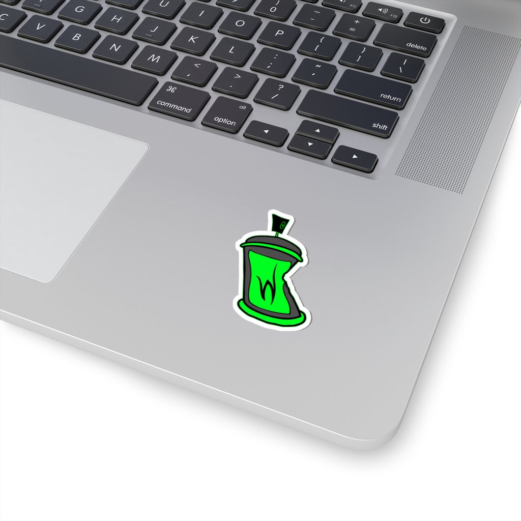Writhen Green Spray Can Kiss-Cut Sticker