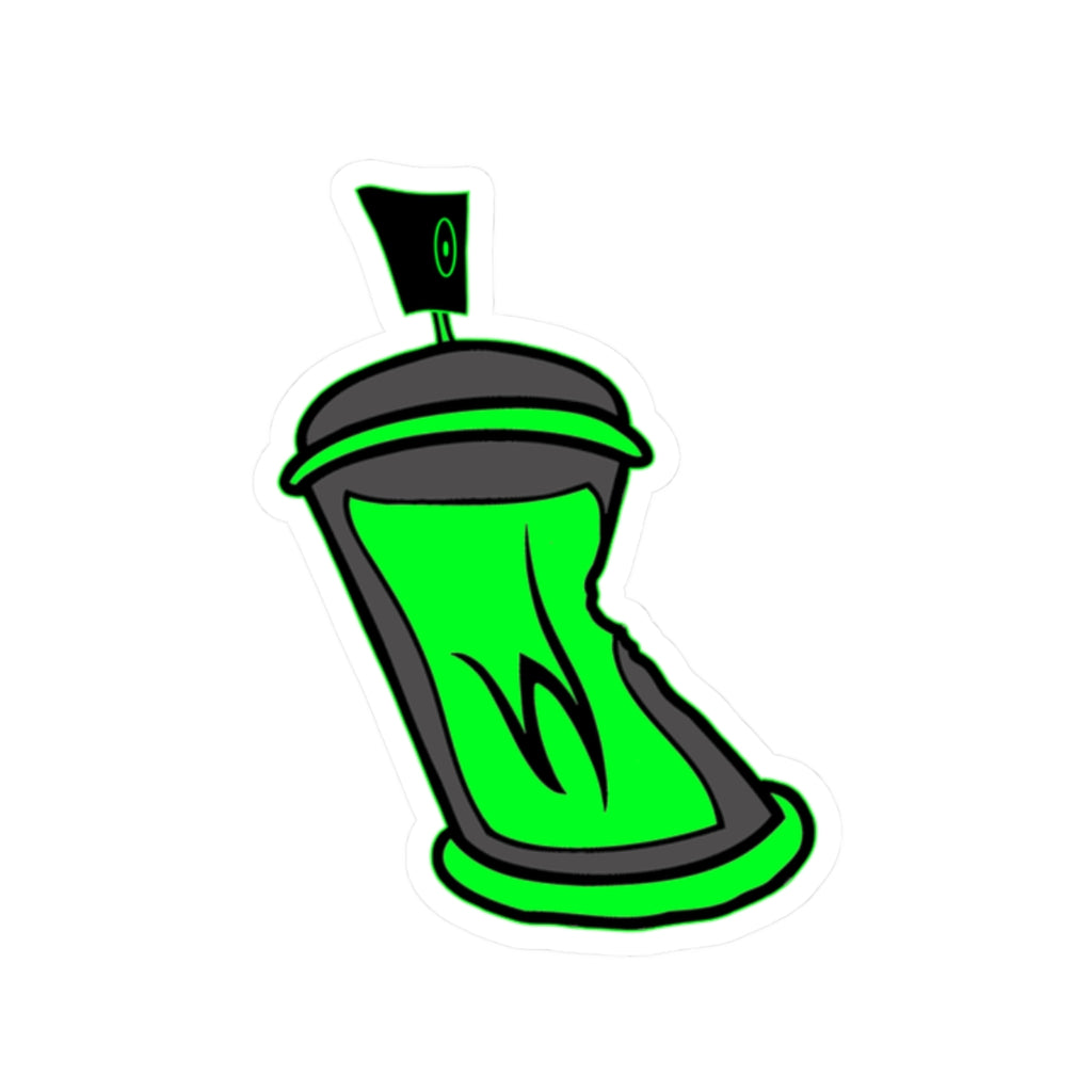 Writhen Green Spray Can Kiss-Cut Sticker
