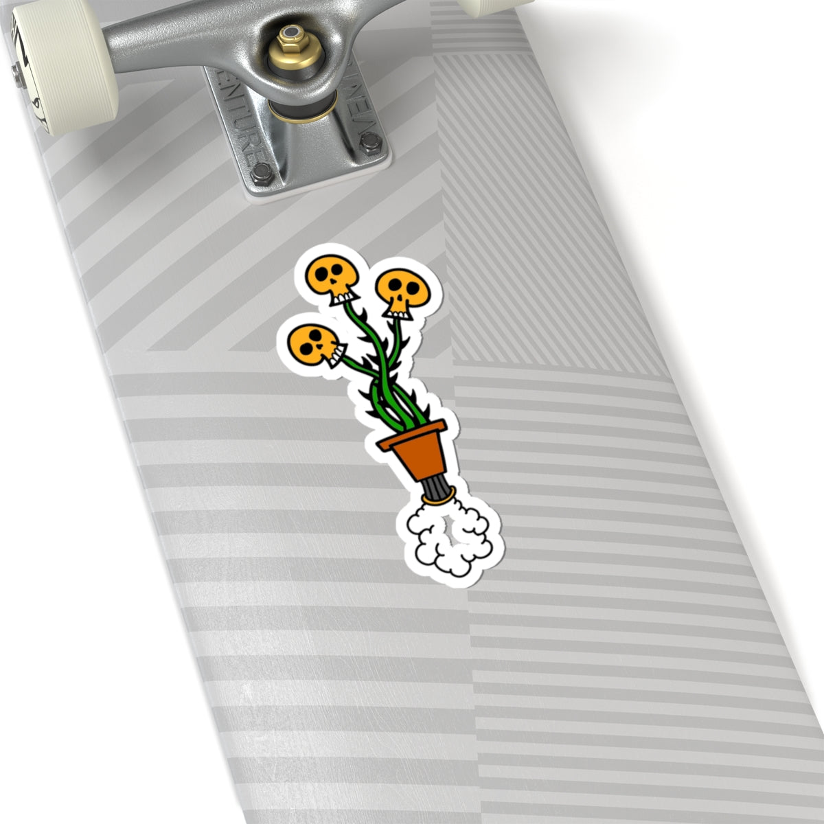 Skull Flower Pot Sticker