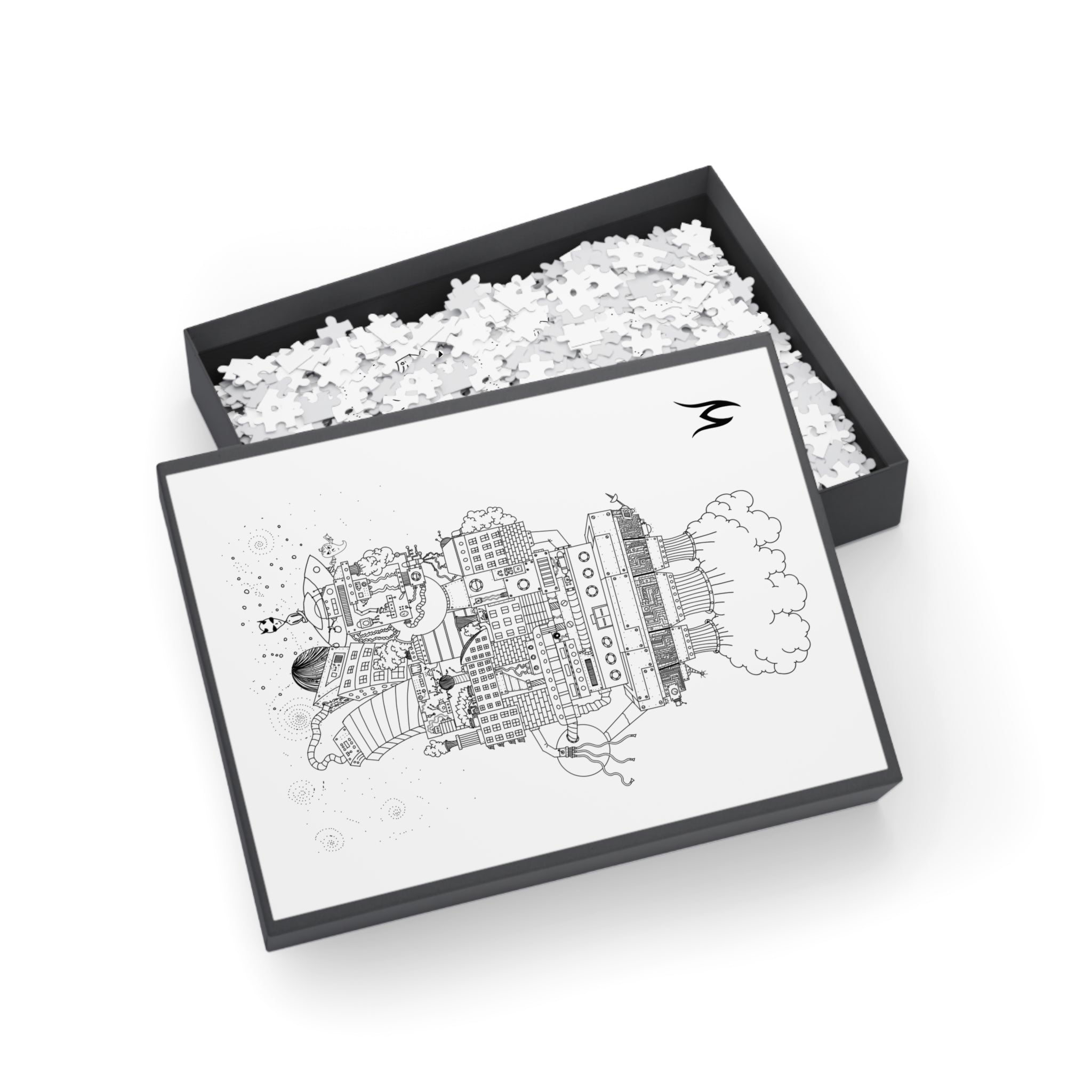 Cityscape Coloring Puzzle