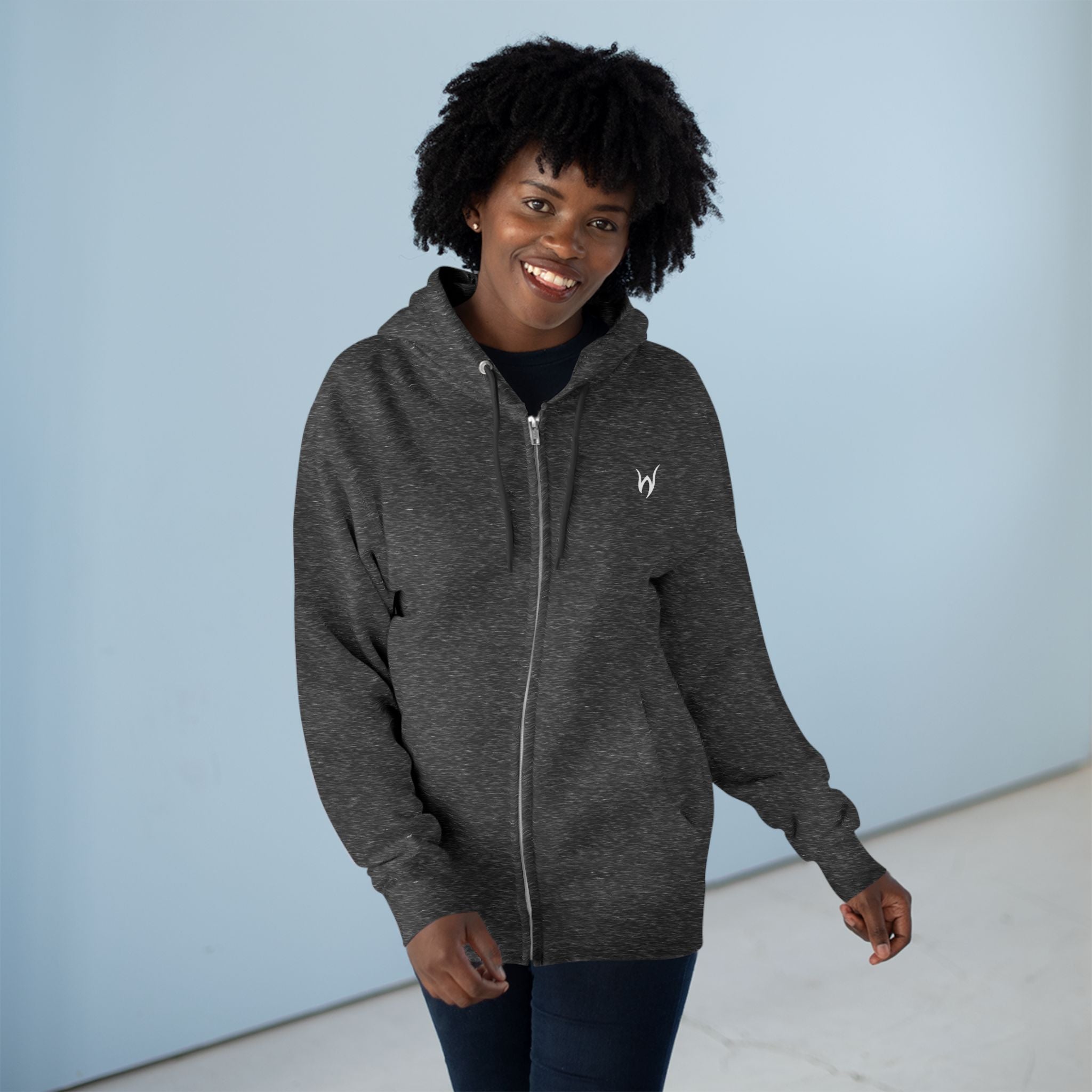 Writhen Zip Hoodie —  Embroidered Logo