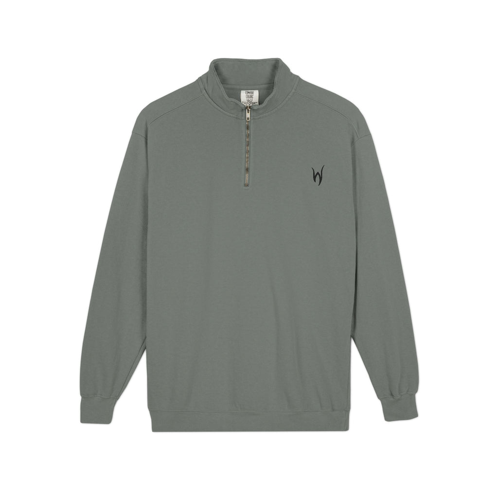 Embroidered Quarter-Zip Sweatshirt — Casual/Golf