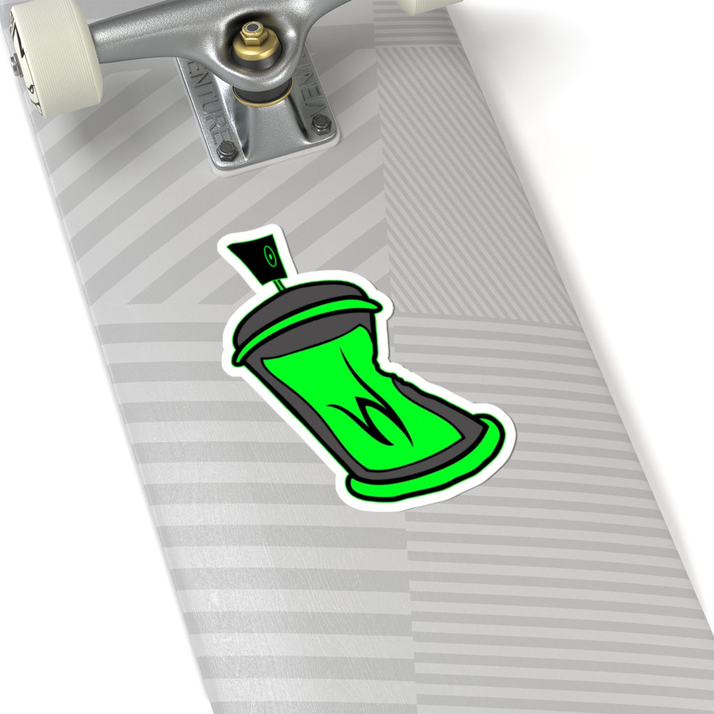 Writhen Green Spray Can Kiss-Cut Sticker